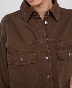 Dames blouse bruin