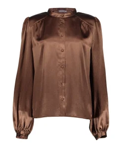 Dames blouse bruin