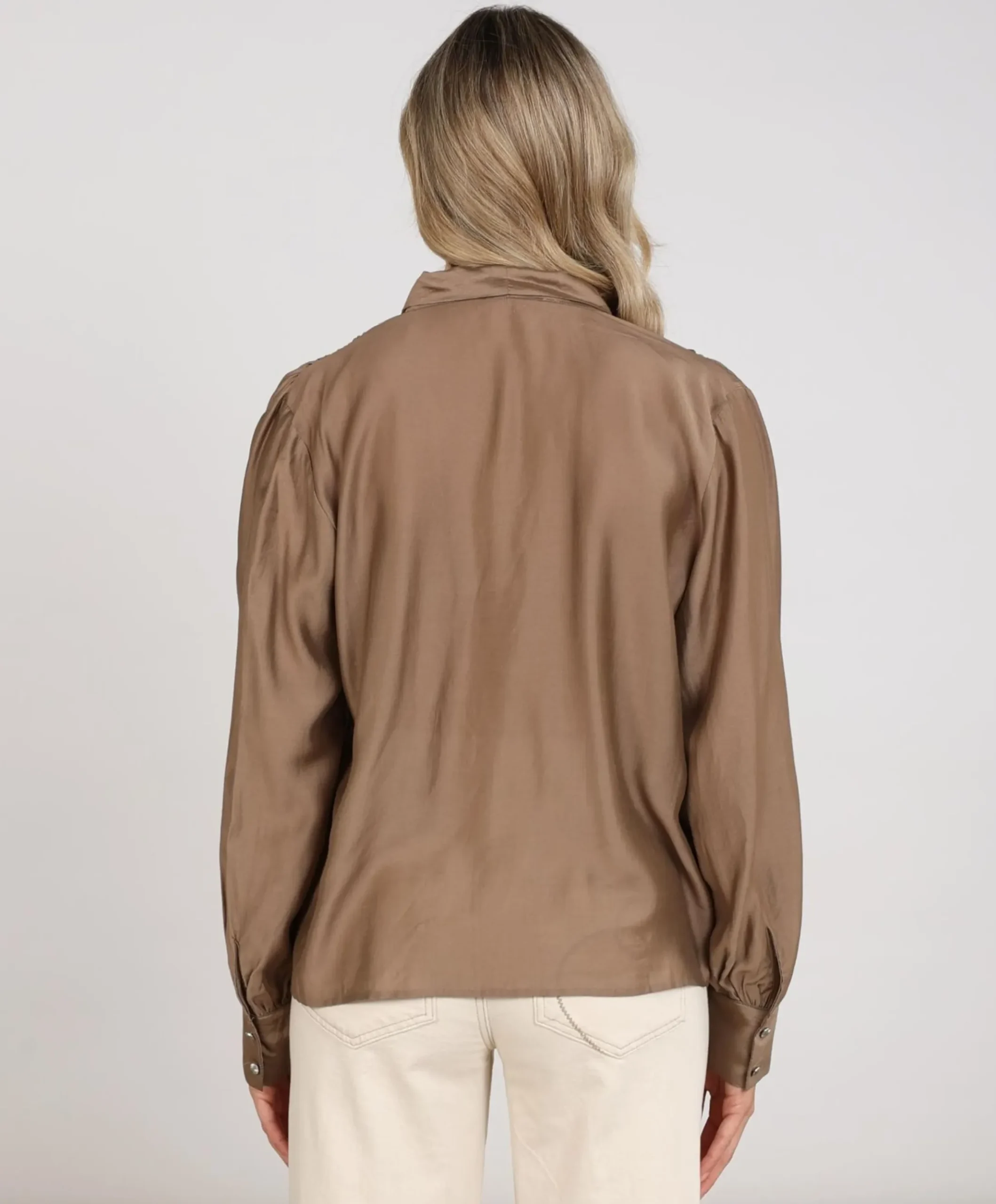 Dames blouse bruin