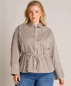 Dames blouse bruin