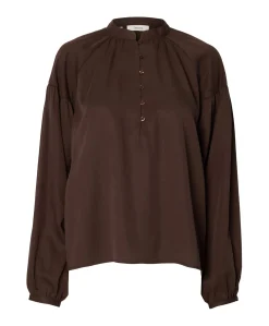 Dames blouse bruin