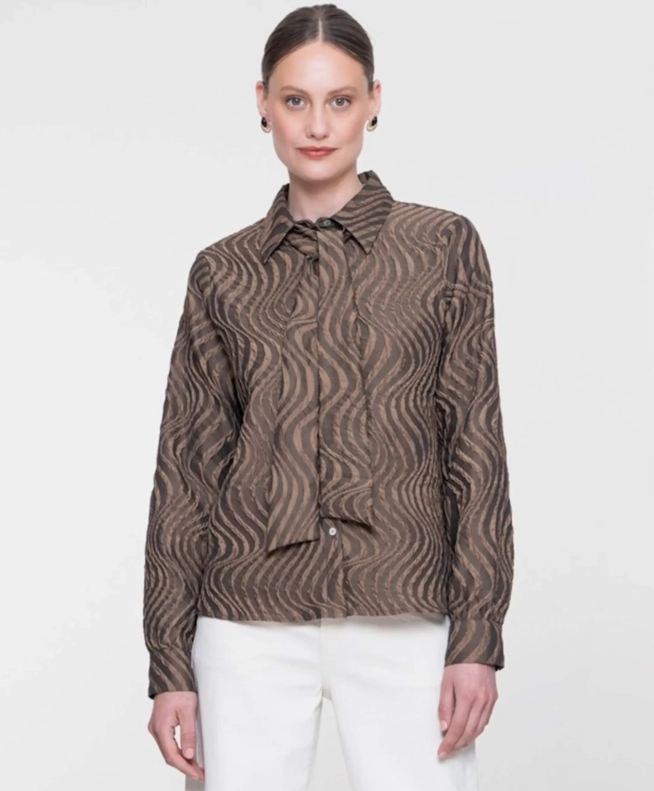 Dames blouse bruin