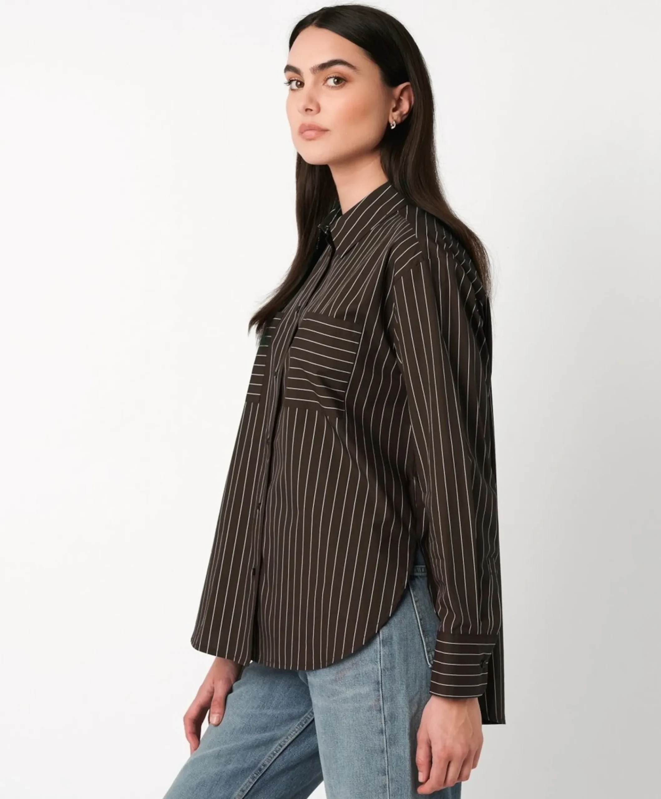 Dames blouse bruin