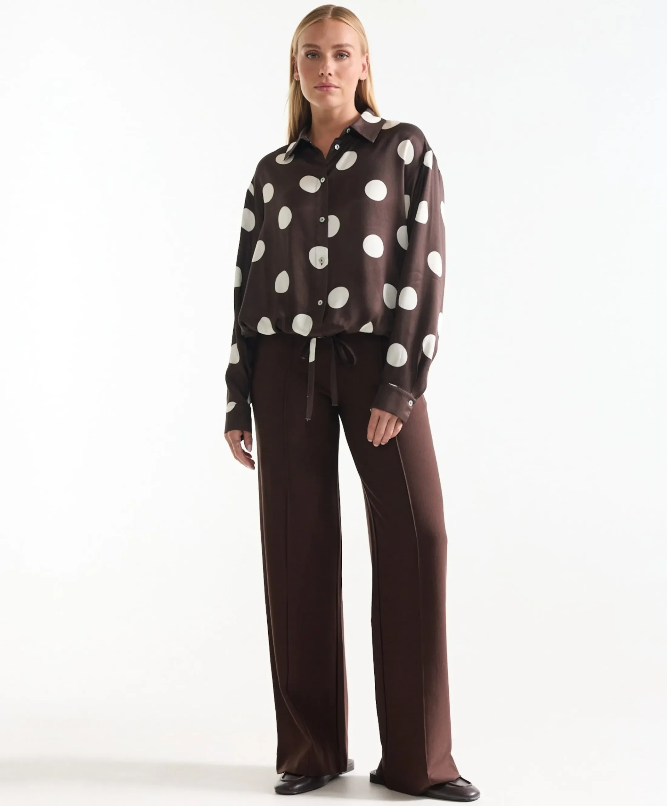 Dames blouse bruin