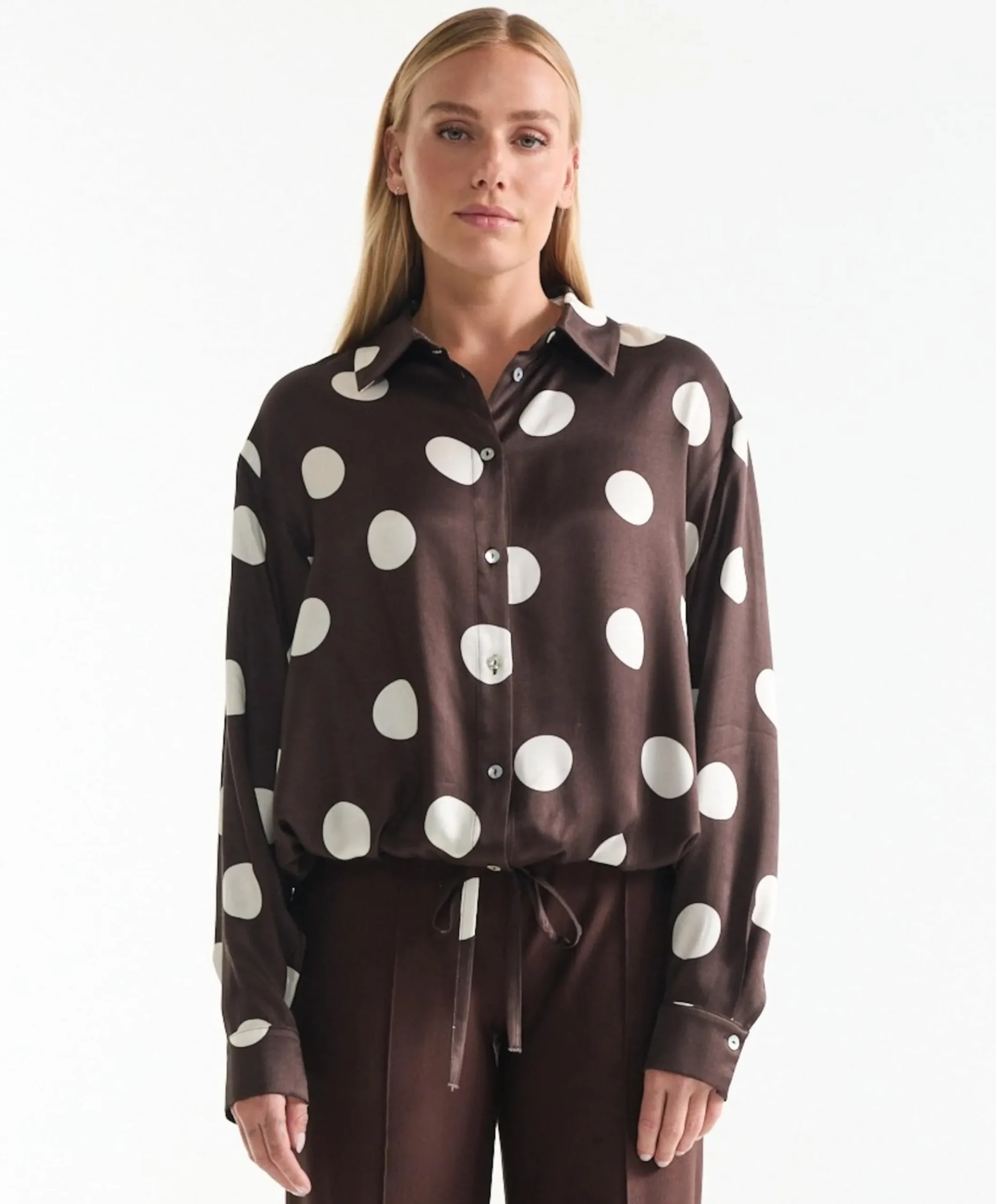 Dames blouse bruin