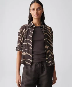 Dames blouse bruin