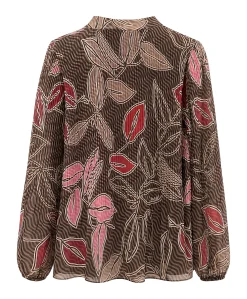 Dames blouse bruin