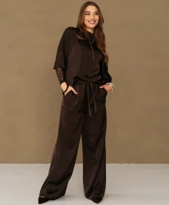 Dames blouse bruin