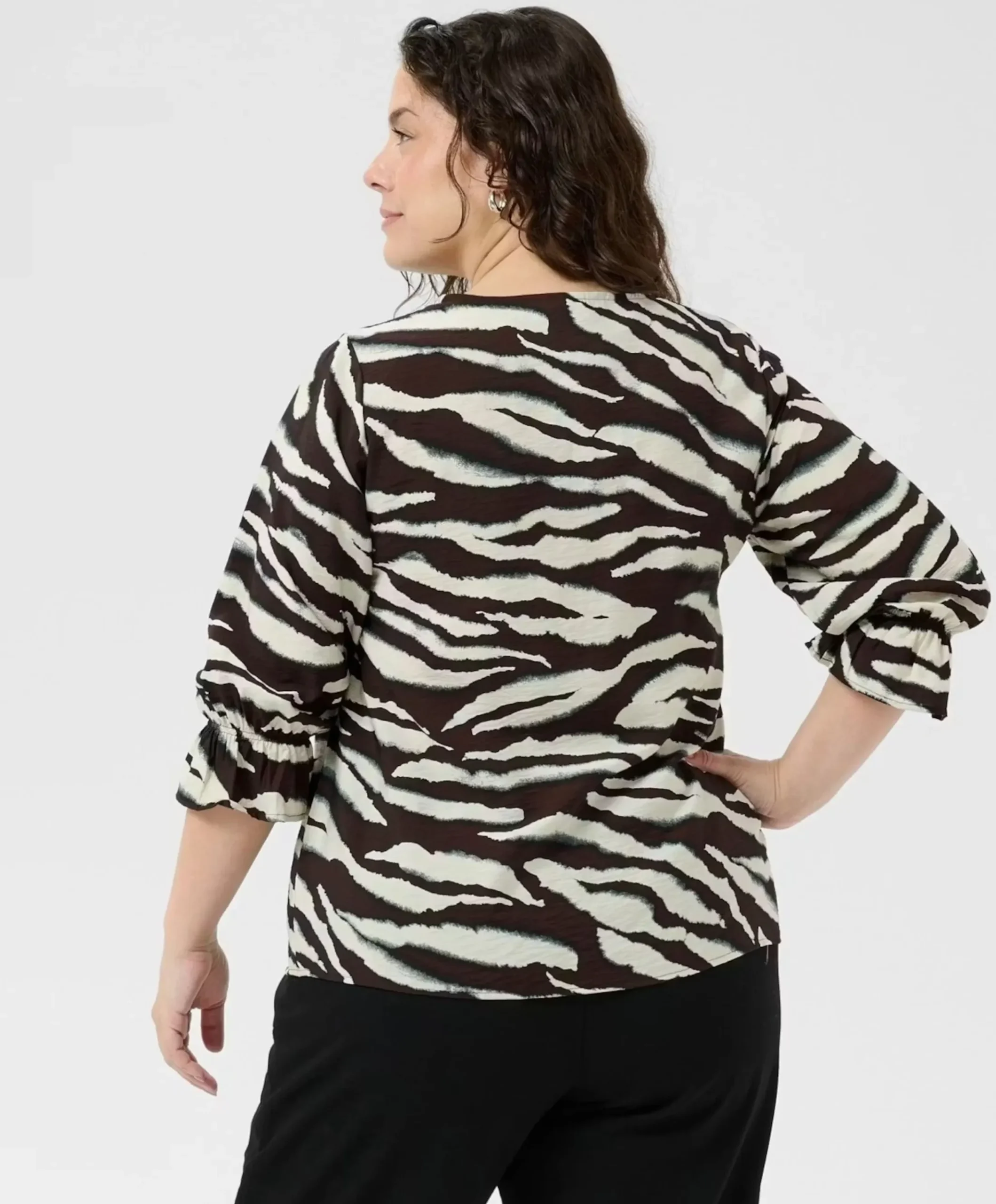 Dames blouse bruin