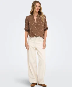 Dames blouse bruin