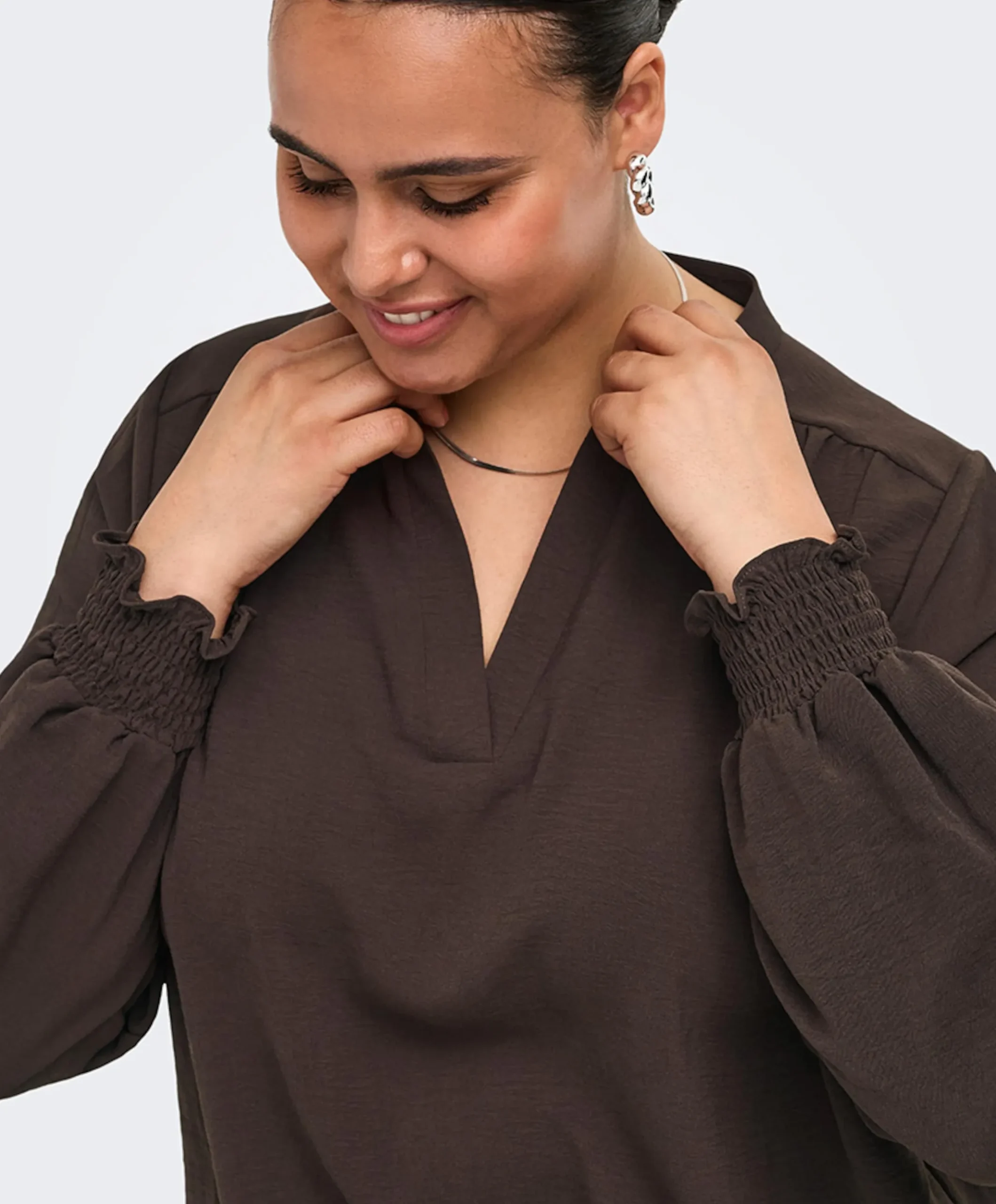 Dames blouse bruin