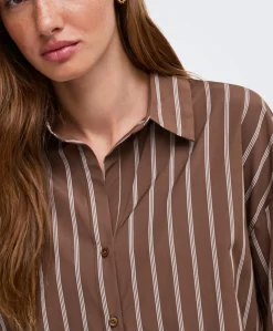 Dames blouse bruin