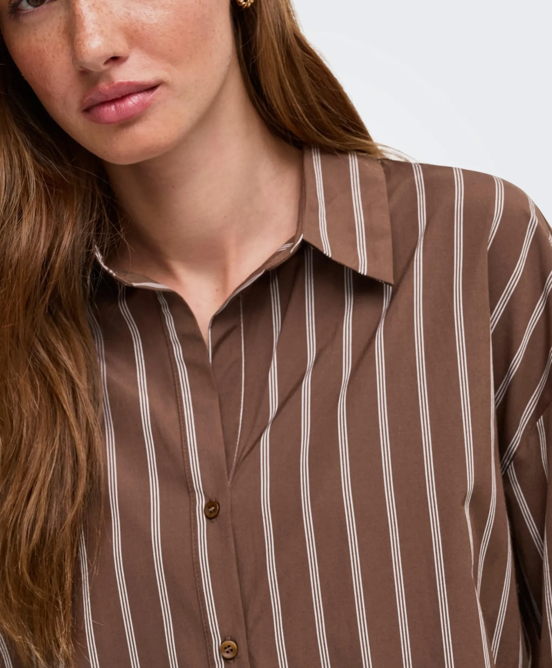 Dames blouse bruin