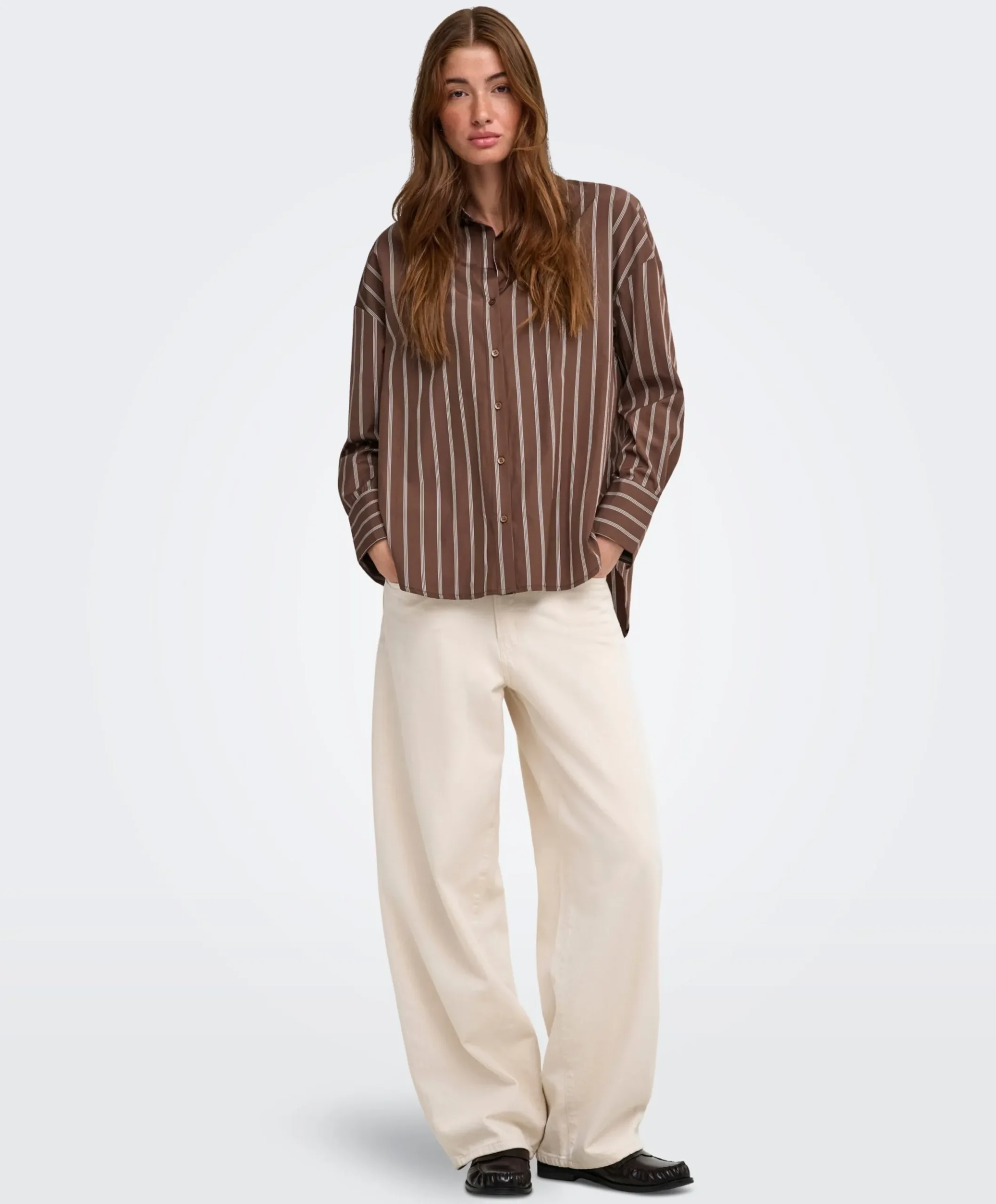 Dames blouse bruin