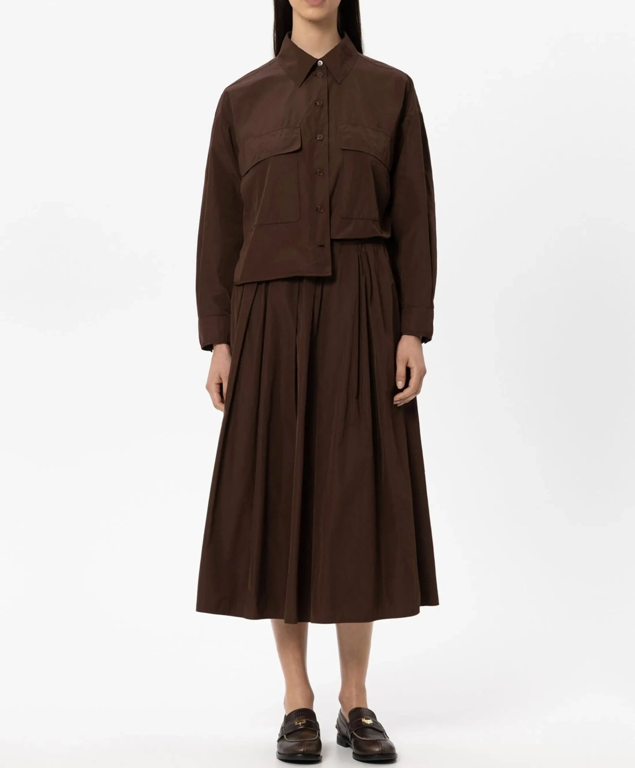 Dames blouse bruin