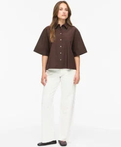 Dames blouse bruin