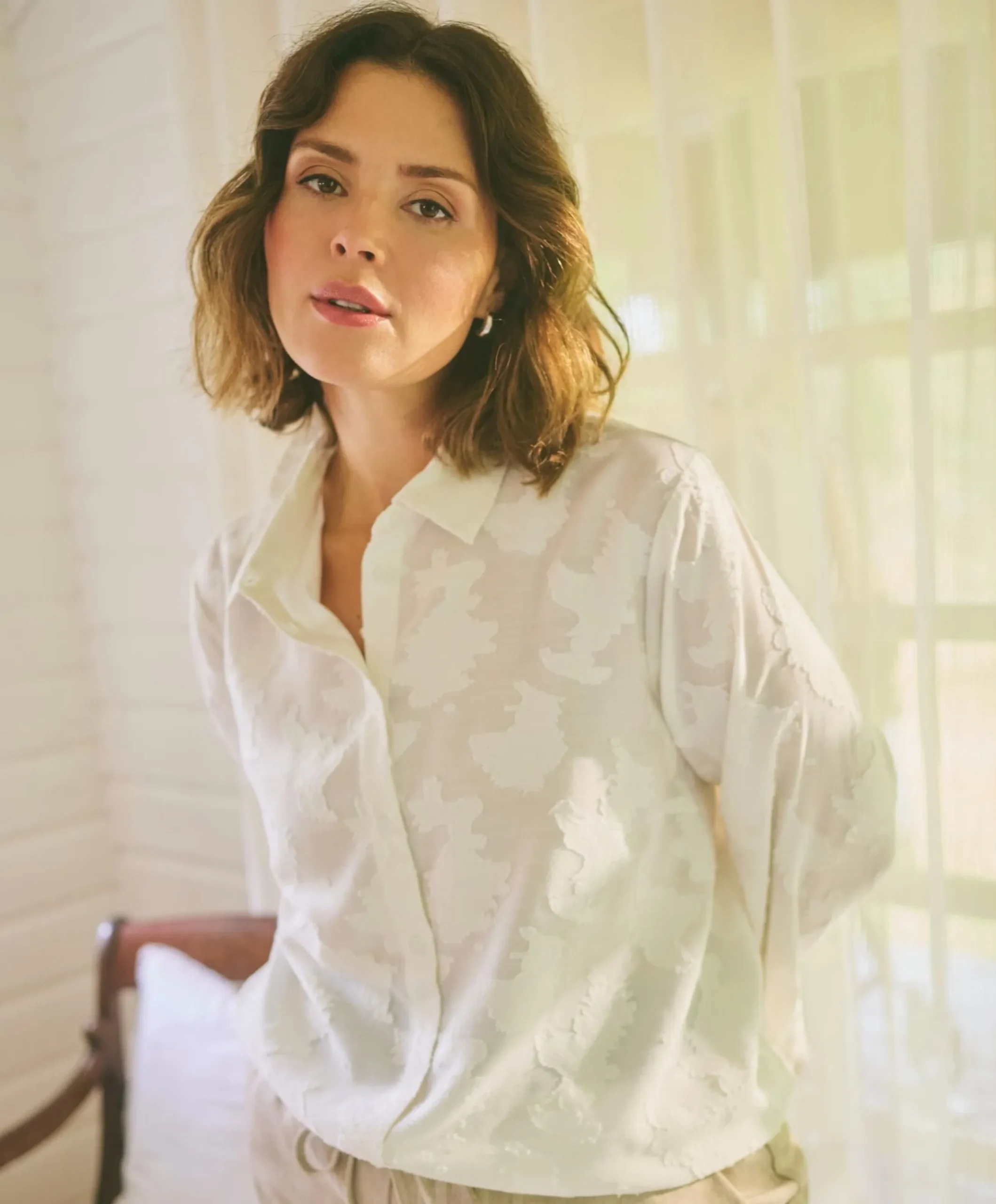 Dames blouse ecru