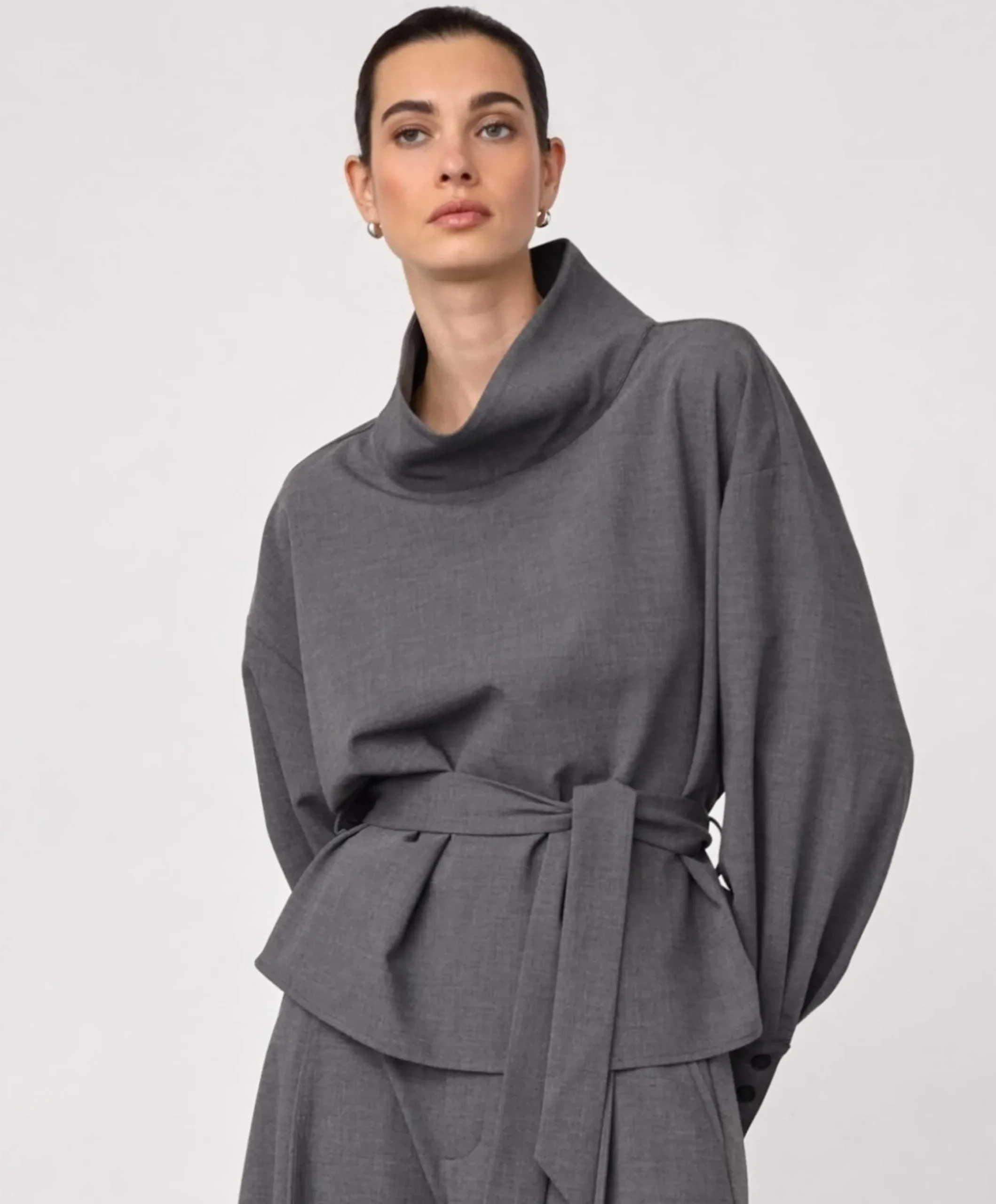 Dames blouse grijs