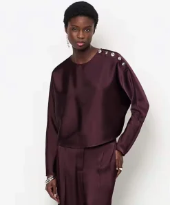 Dames blouse paars