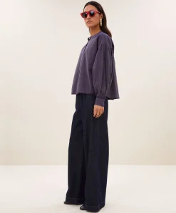 Dames blouse paars