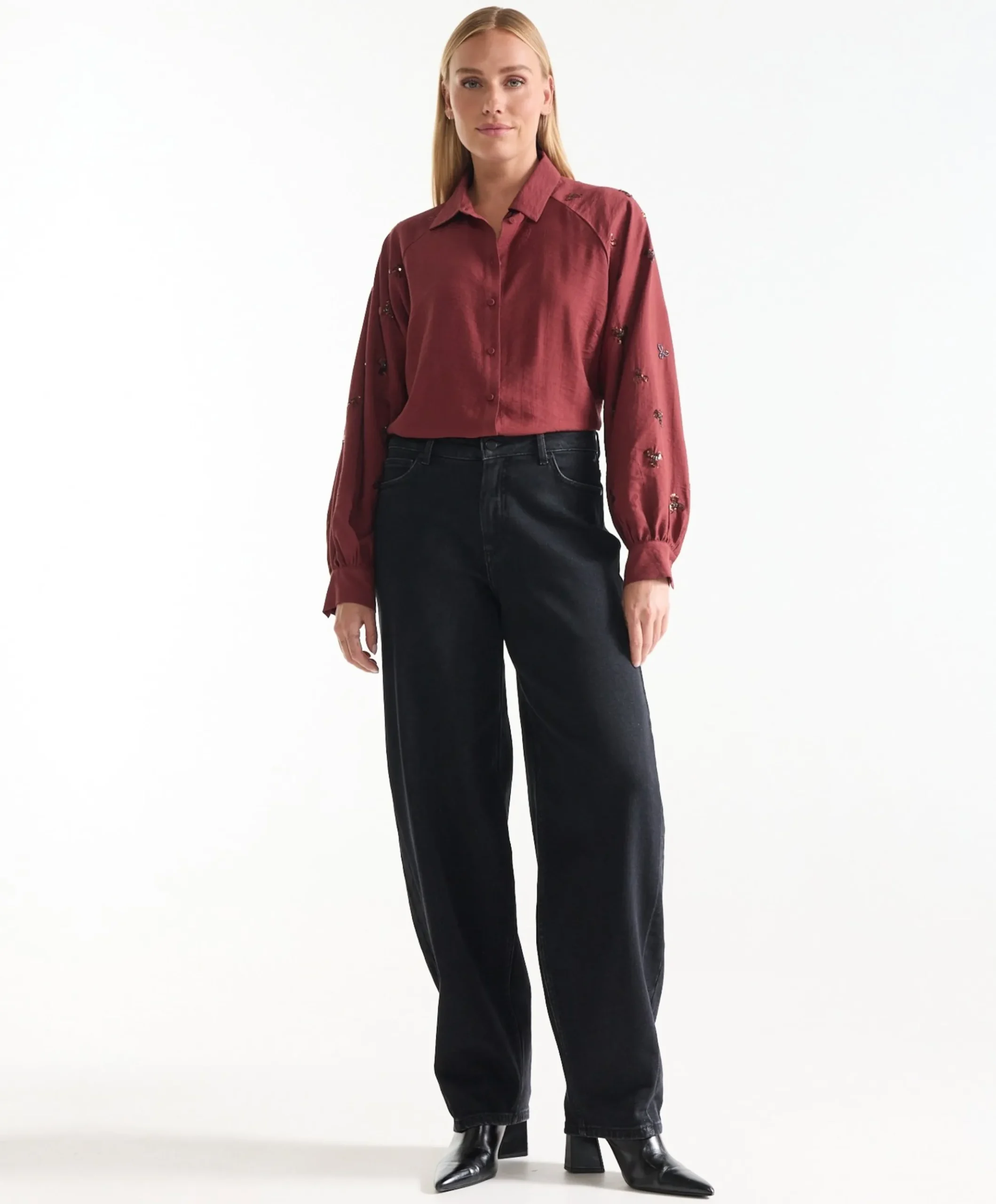 Dames blouse rood