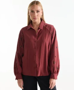 Dames blouse rood