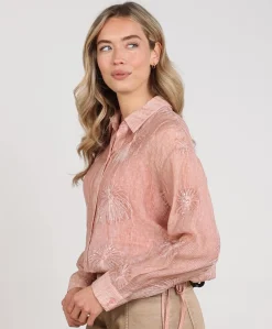 Dames blouse roze