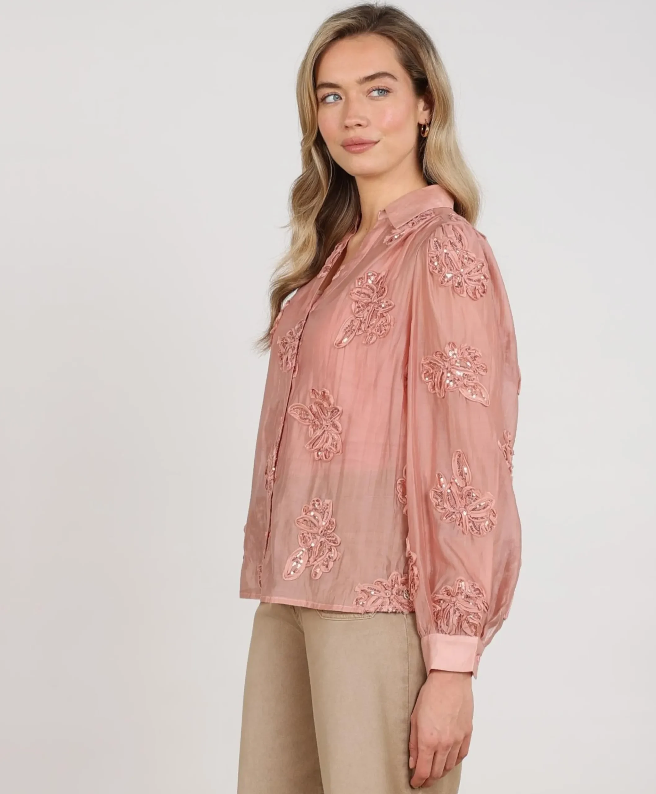 Dames blouse roze