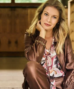 Dames blouse roze