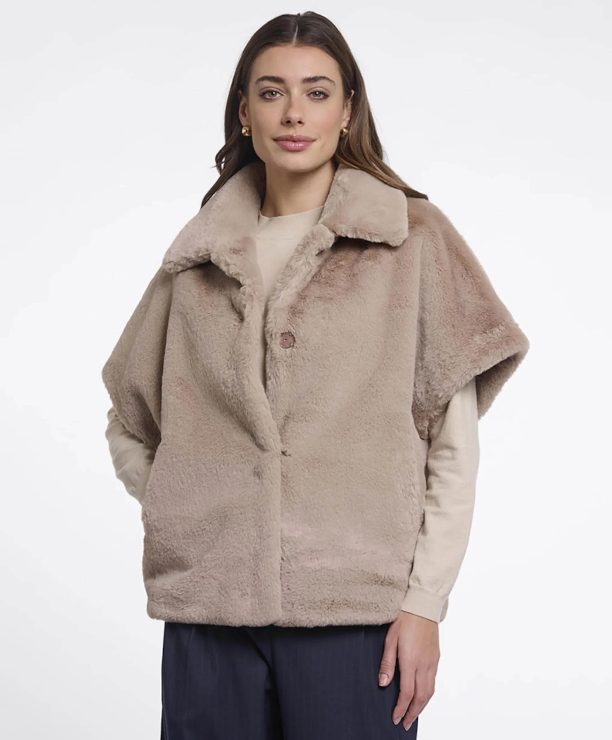 Dames bodywarmer beige