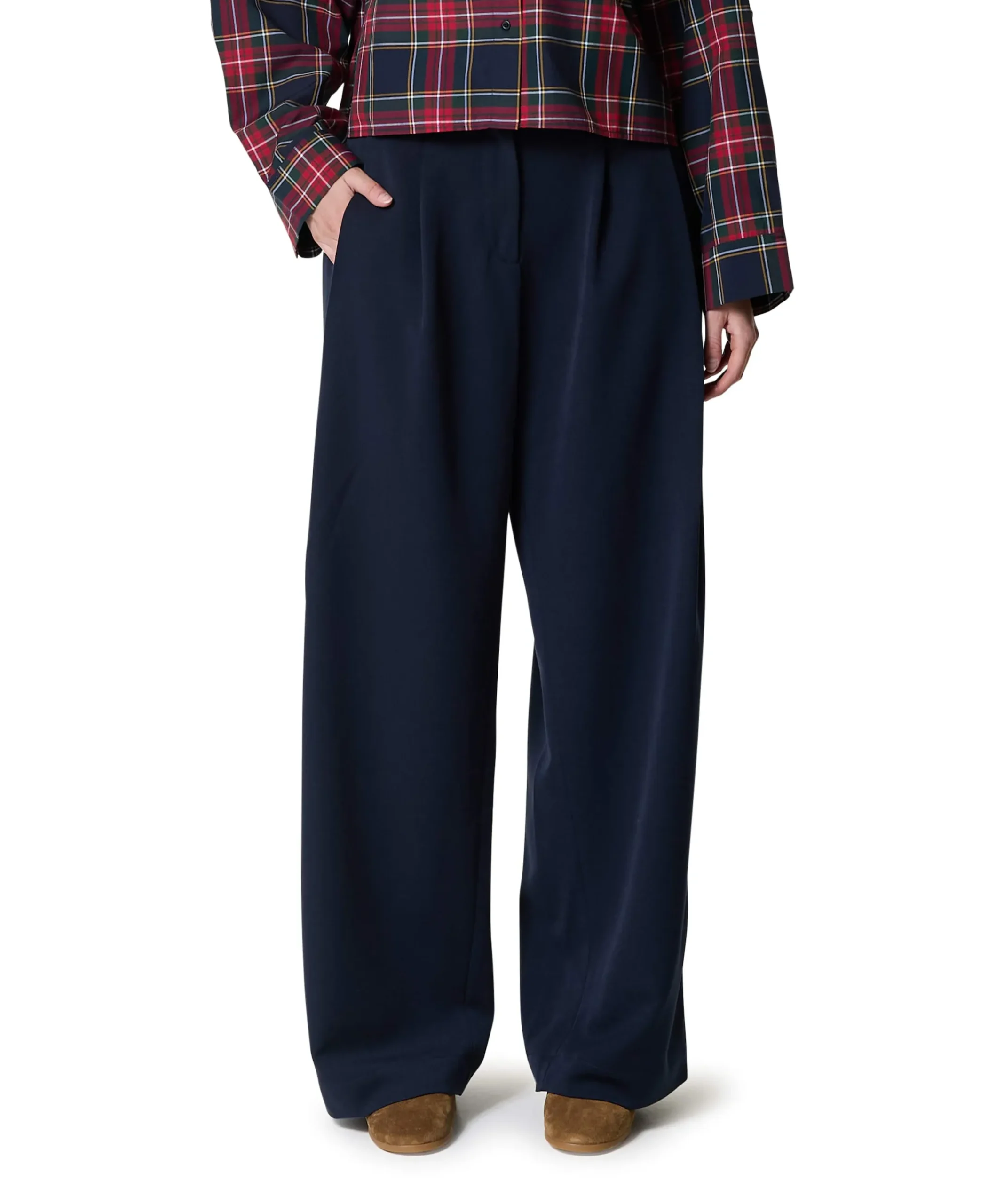 dames broek blauw