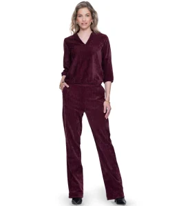 Dames broek bordeaux