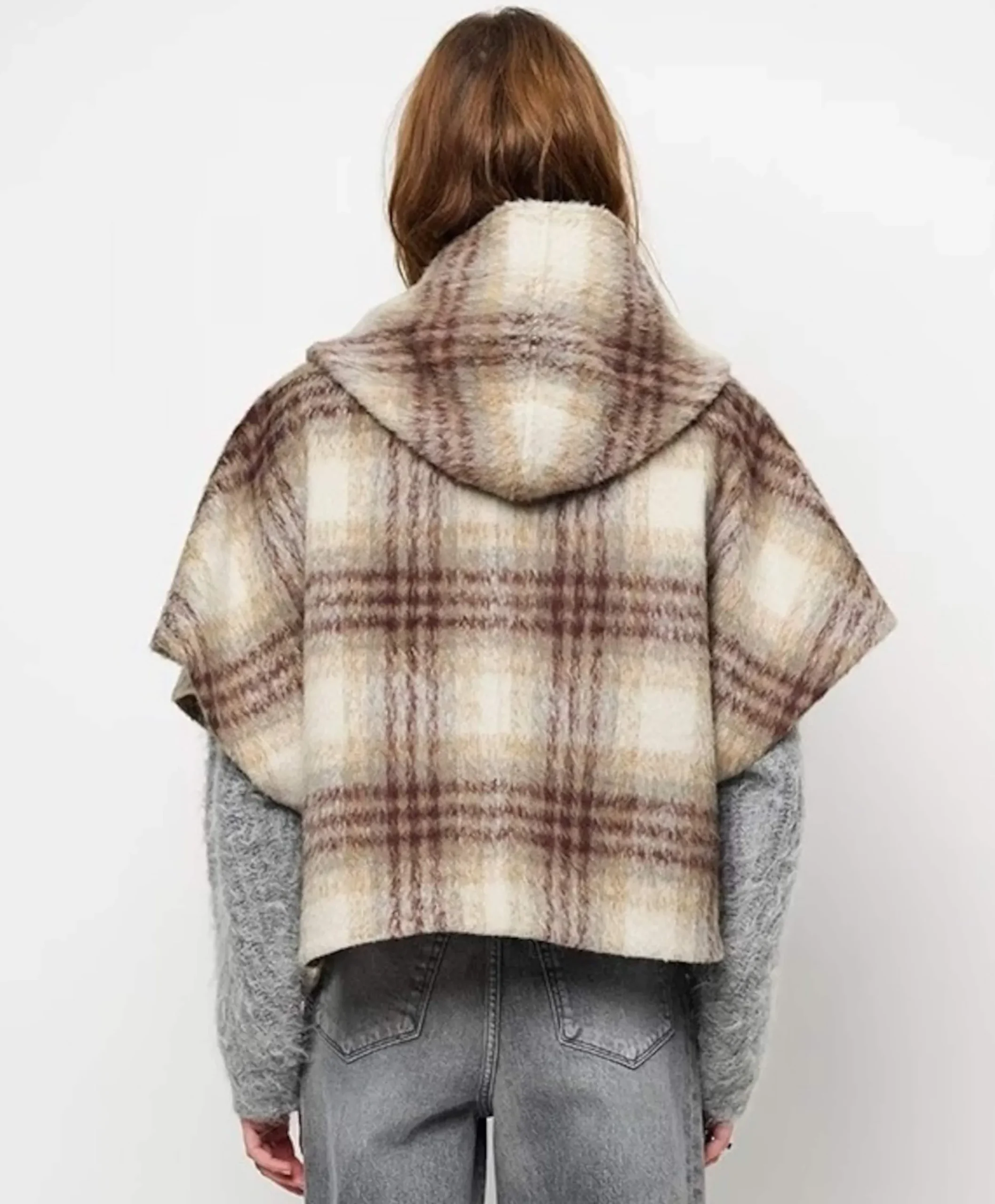 Dames cape ecru