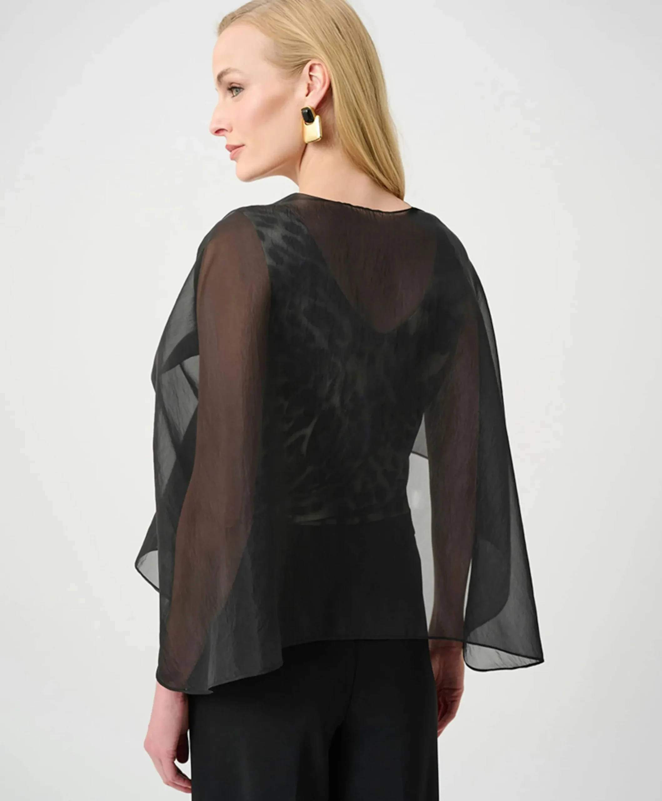 Dames cape zwart