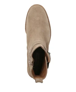 dames enkellaarzen beige