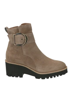 dames enkellaarzen beige