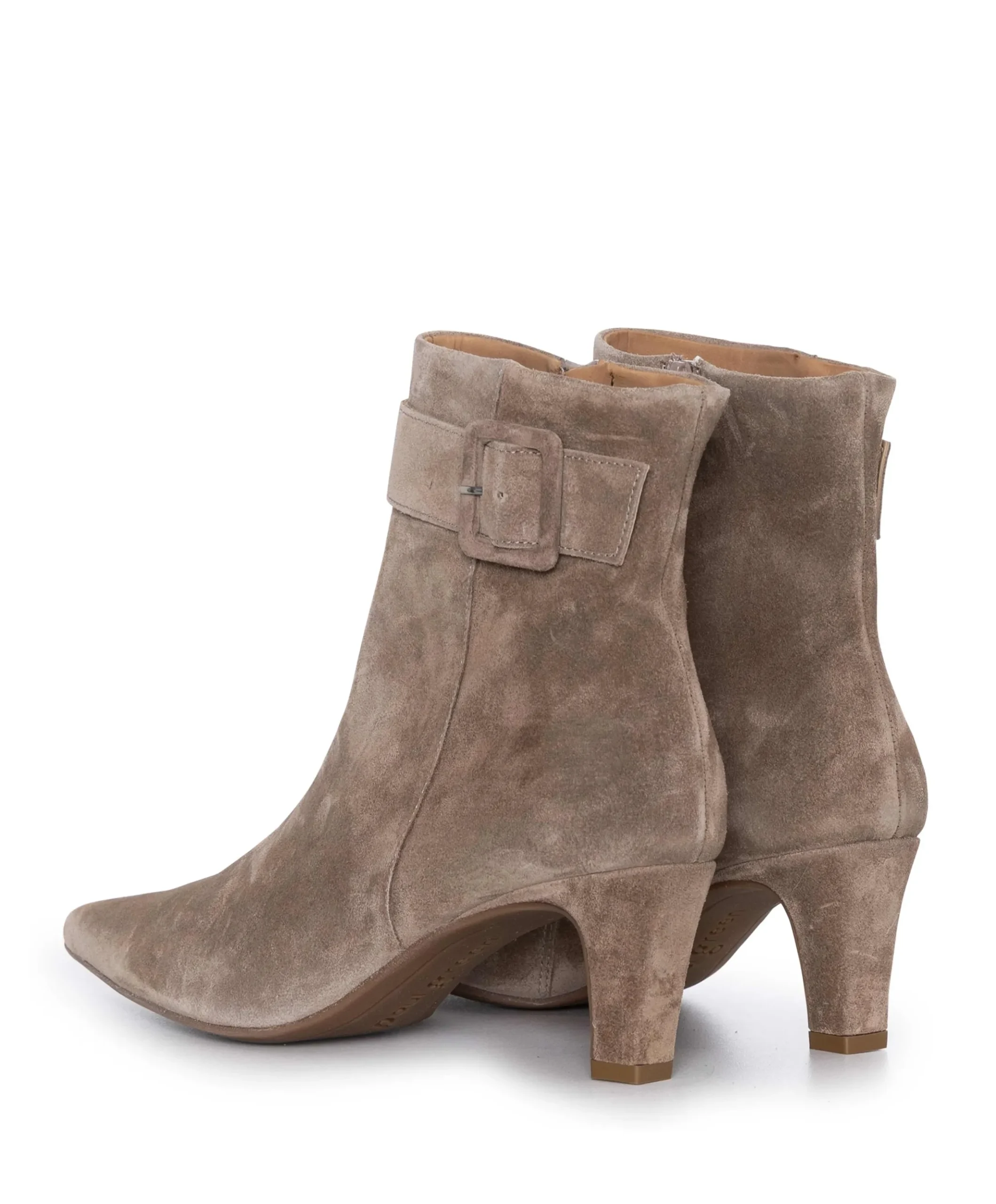 dames enkellaarzen beige