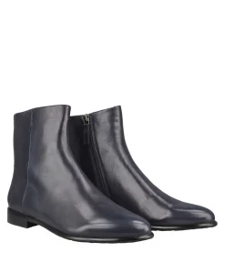 dames enkellaarzen blauw