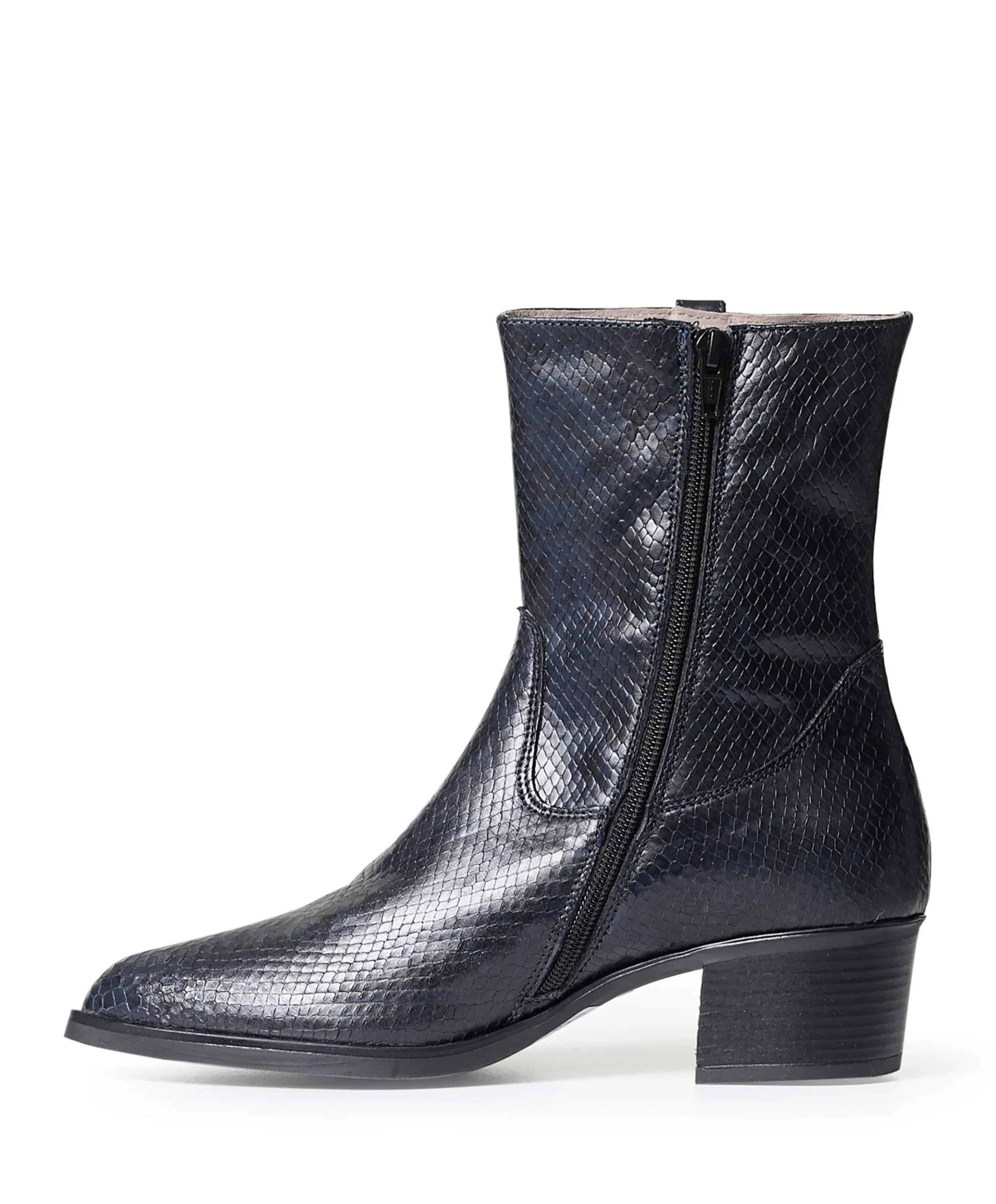 dames enkellaarzen blauw