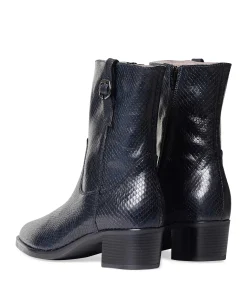 dames enkellaarzen blauw