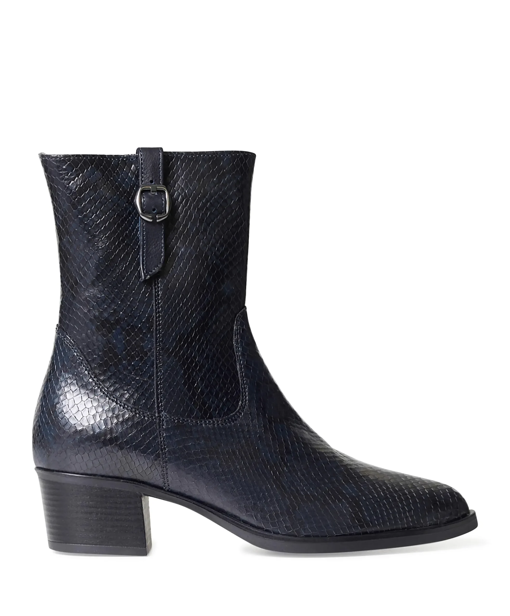 dames enkellaarzen blauw