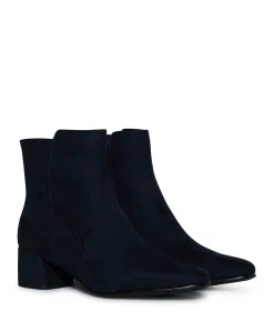 dames enkellaarzen blauw