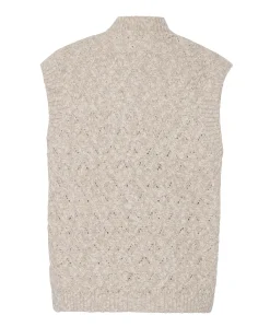 Dames gilet beige