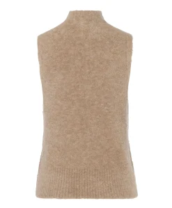 Dames gilet beige