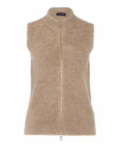 Dames gilet beige