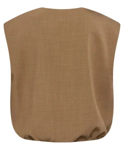 Dames gilet beige