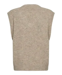 Dames gilet beige