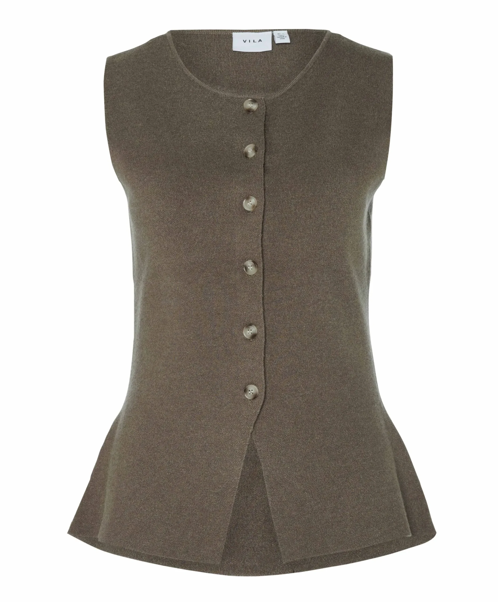 Dames gilet beige