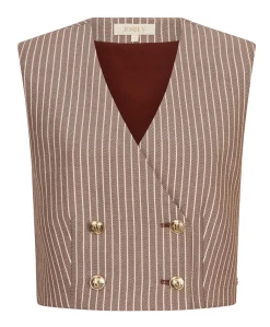 Dames gilet beige