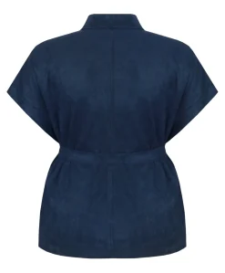 Dames gilet blauw